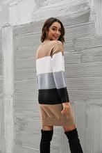 Load image into Gallery viewer, Striped Sweater Dress