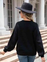 Load image into Gallery viewer, Heart Graphic Round Neck Sweater