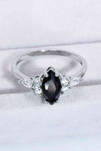 Load image into Gallery viewer, 925 Sterling Silver Black Agate Ring