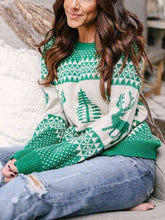 Load image into Gallery viewer, Christmas Theme Round Neck Sweater