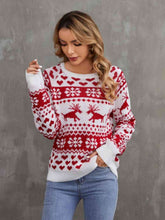 Load image into Gallery viewer, Christmas Theme Round Neck Sweater