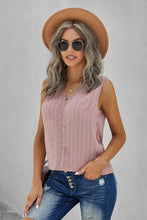 Load image into Gallery viewer, Swiss Dot Lace Detail Plunge Tank