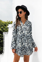 Load image into Gallery viewer, Animal Print V-Neck Asymmetrical Dress