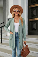 Load image into Gallery viewer, Button Down Longline Cardigan with Pockets