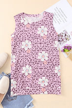 Load image into Gallery viewer, Printed Side Slit Round Neck Tank