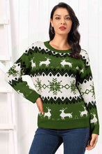 Load image into Gallery viewer, Reindeer Round Neck Sweater