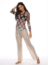 Load image into Gallery viewer, Cutout Drawstring High Waist Swim Pants