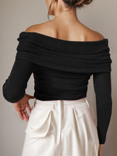 Load image into Gallery viewer, Off-Shoulder Long Sleeve Sweater