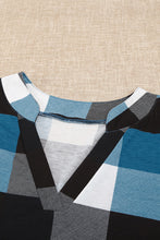 Load image into Gallery viewer, Plaid V-Neck Long Sleeve Top
