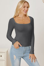 Load image into Gallery viewer, Square Neck Long Sleeve T-Shirt