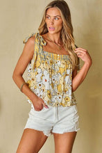 Load image into Gallery viewer, Tied Printed Square Neck Tank