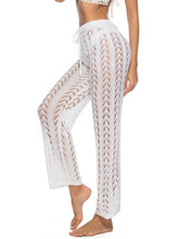 Load image into Gallery viewer, Cutout Drawstring High Waist Swim Pants