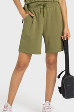 Load image into Gallery viewer, Drawstring Elastic Waist Sports Bermuda Shorts