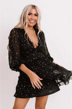 Load image into Gallery viewer, Glitter Stars Backless Ruffle Dress