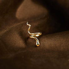 Load image into Gallery viewer, Snake Shape 18K Gold-Plated Bypass Ring
