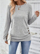 Load image into Gallery viewer, Round Neck Long Sleeve T-Shirt