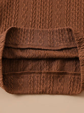 Load image into Gallery viewer, Kids Cable-Knit Print Pullover and Dinosaur Print Pants Set