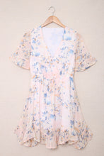 Load image into Gallery viewer, Floral Ruffled Hem Mini Dress