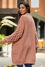 Load image into Gallery viewer, Open Front Ribbed Trim Duster Cardigan