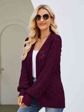 Load image into Gallery viewer, Open Front Ribbed Trim Cardigan