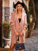 Load image into Gallery viewer, Dropped Shoulder Long Sleeve Cardigan