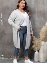 Load image into Gallery viewer, Plus Size Long Sleeve Pocketed Cardigan