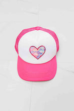 Load image into Gallery viewer, Fame Falling For You Trucker Hat in Pink