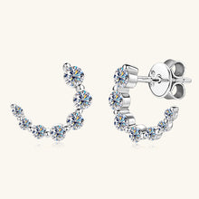 Load image into Gallery viewer, 925 Sterling Silver Inlaid Moissanite Stud Earrings