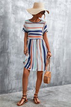 Load image into Gallery viewer, Striped Round Neck Dress