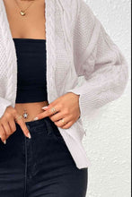 Load image into Gallery viewer, Cable-Knit Open Front Cardigan