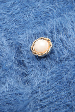 Load image into Gallery viewer, Round Neck Dropped Shoulder Fuzzy Cardigan