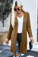 Load image into Gallery viewer, Side Slit Open Front Knit Longline Cardigan