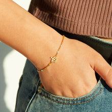 Load image into Gallery viewer, Crown Shape 18K Gold-Plated Bead Bracelet