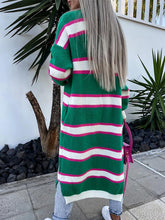 Load image into Gallery viewer, Striped Open Front Longline Cardigan