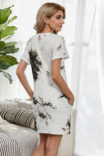 Load image into Gallery viewer, Tie-Dye Round Neck Tee Dress with Pockets