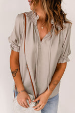 Load image into Gallery viewer, Smocked Frill Trim Flounce Sleeve Blouse