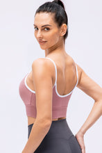 Load image into Gallery viewer, Contrast Crisscross Strap Sports Bra