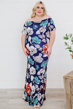Load image into Gallery viewer, Plus Size Floral Off-Shoulder Short Sleeve Fishtail Dress