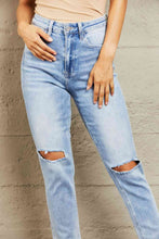 Load image into Gallery viewer, BAYEAS High Waisted Distressed Slim Cropped Jeans