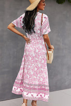 Load image into Gallery viewer, Bohemian Flutter Sleeve Wrap Top Dress