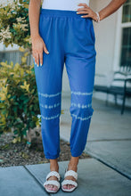 Load image into Gallery viewer, Two-Tone Elastic Waist Jogger Pants