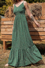 Load image into Gallery viewer, Ditsy Floral Spaghetti Strap Maxi Dress