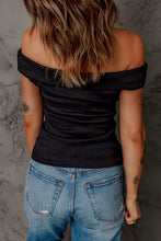 Load image into Gallery viewer, Off-Shoulder Ribbed Crisscross Top