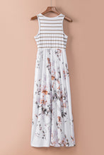 Load image into Gallery viewer, Floral Striped Print Sleeveless Maxi Dress