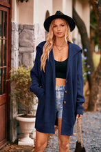 Load image into Gallery viewer, Collared Neck Button-Up Cardigan with Pockets