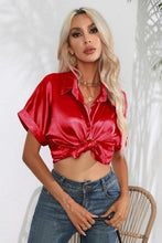 Load image into Gallery viewer, Collared Neck Short Sleeve Shirt