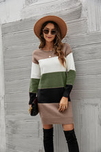 Load image into Gallery viewer, Striped Sweater Dress