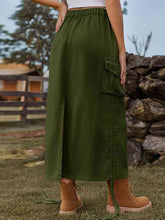 Load image into Gallery viewer, Drawstring Denim Skirt with Pockets