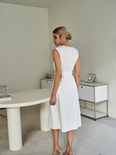 Load image into Gallery viewer, Button Front Belted Shirt Dress