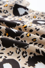 Load image into Gallery viewer, Animal Print Puff Sleeve Round Neck Blouse